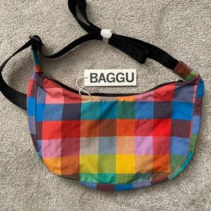 Baggu Medium Crescent Bag - Madras UO exclusive